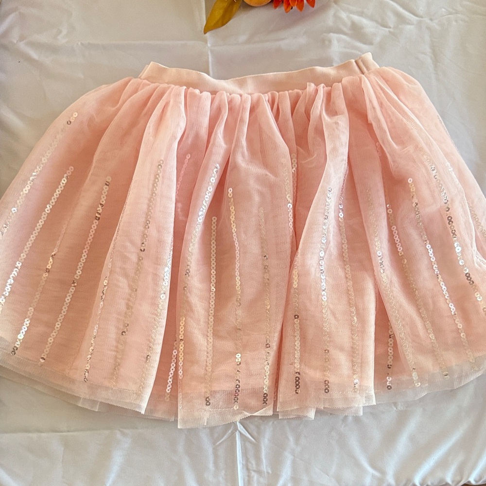 H&M Pink Sequin Skirt girls size 7/8